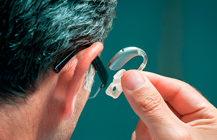Close-up of the ear